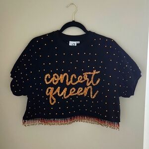 Queen Designer Cropped Sweatshirt